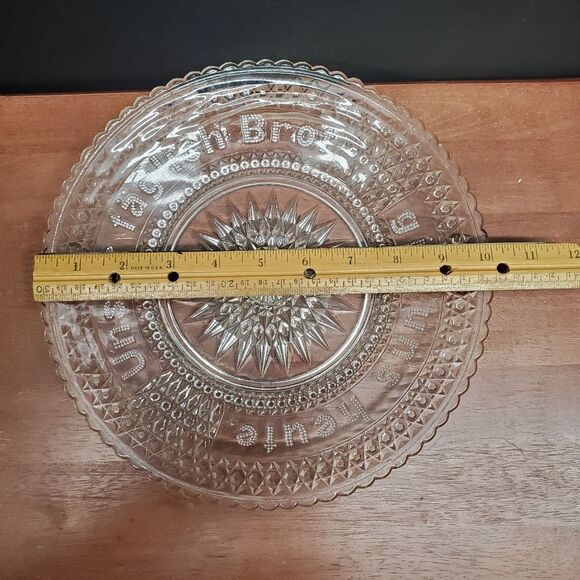 Vintage Glasteller Pressglass German Daily Bread Plate - Picture 3 of 6